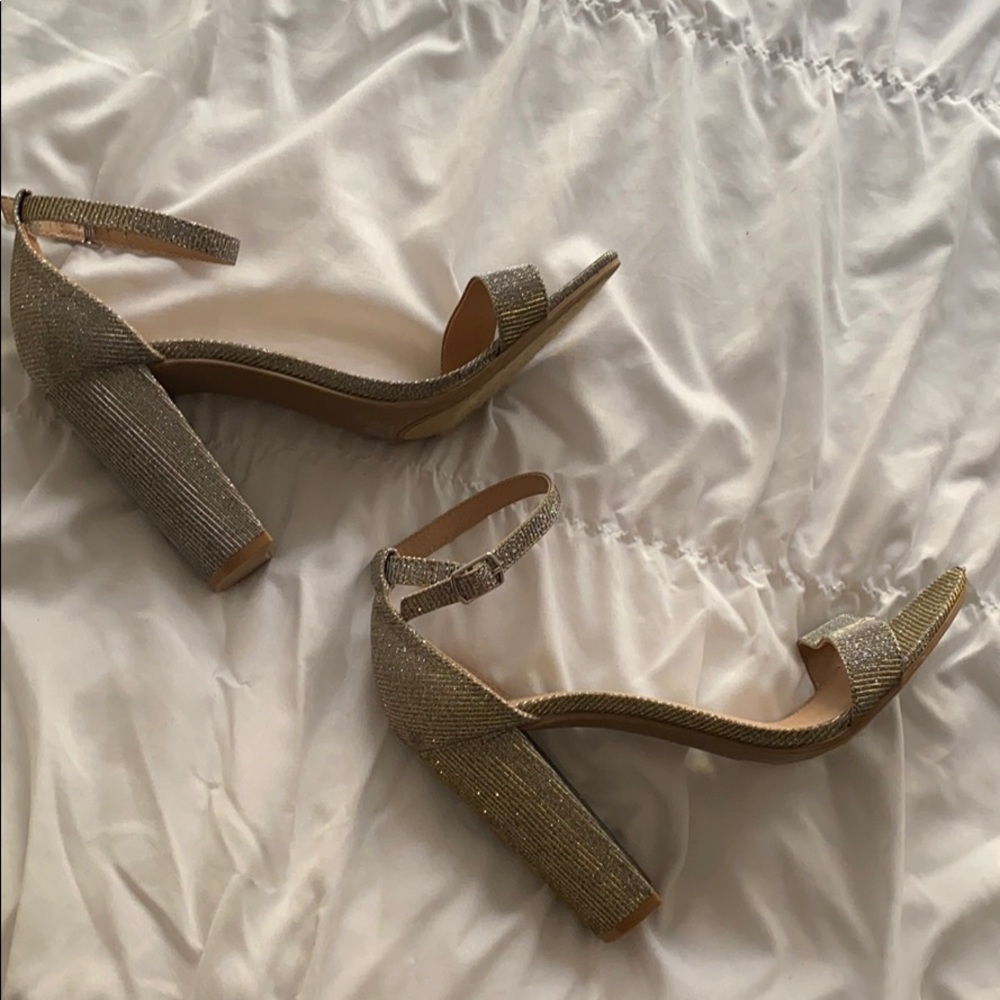 Gold & Silver Glitter Heels